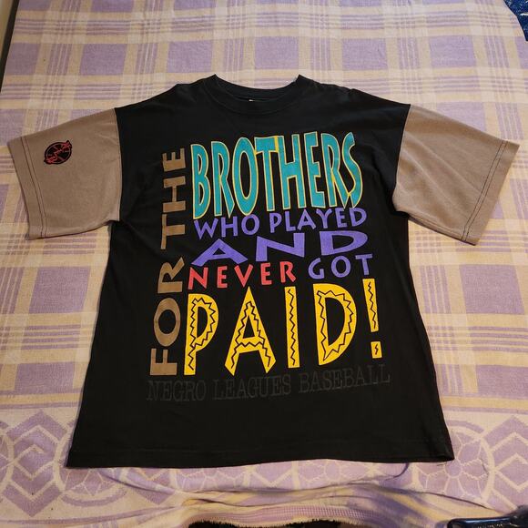 Vintage RARE Negro League Brothers Played Paid Underground Road Shirt Mens XXL - Picture 1 of 7